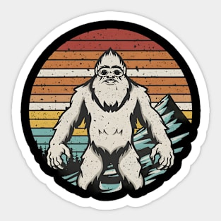 Retro vintage yeti Sticker